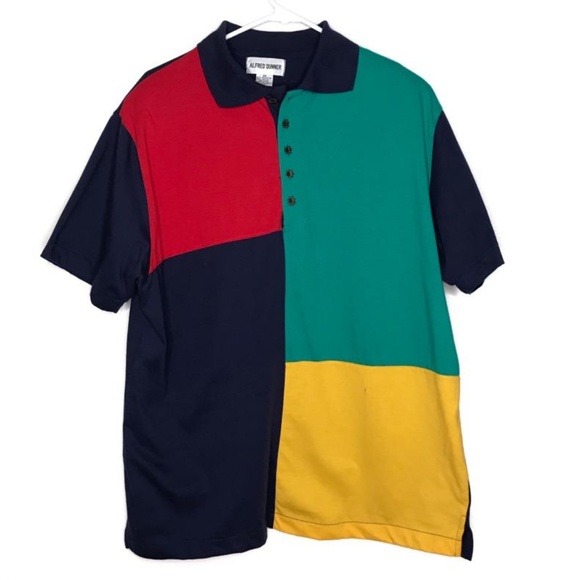 Vintage Other - Vintage 90s Colorblock Oversized Retro Polo Top